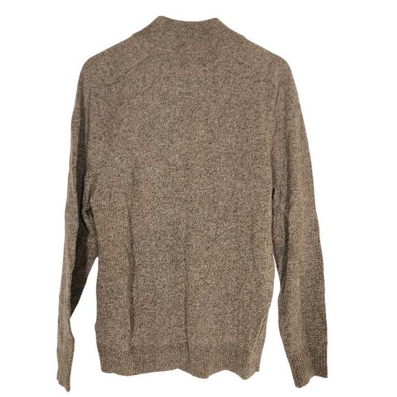 J. Crew Marled Sweater Half Zip Supersoft Lambswool Blend Mole Brown NWT Medium - Picture 3 of 8